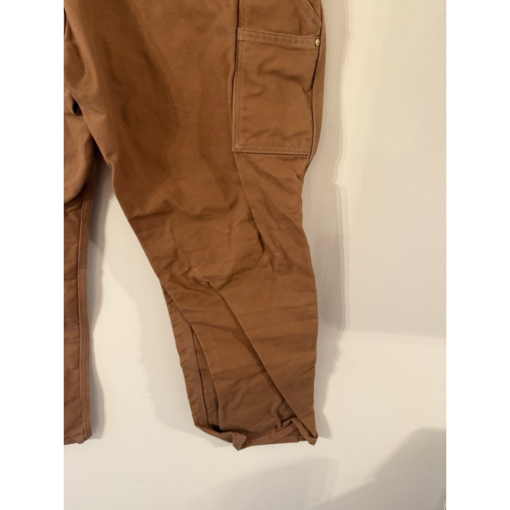 Carhartt Double Knee Pants Mens 42X30 Brown Loose Duck Canvas Utility Work B01-M - Picture 11 of 16